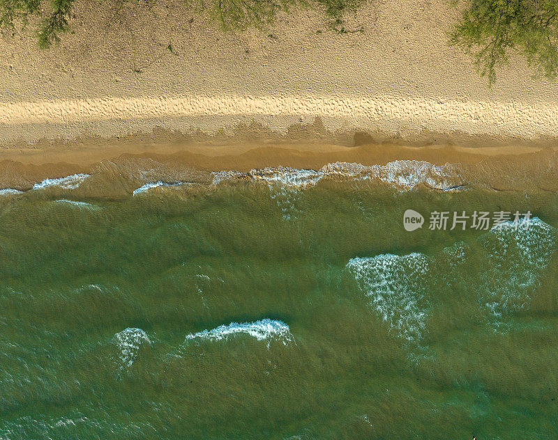 摘要航拍照片的Ganh Dau海滩，野生美丽的富国岛，江省